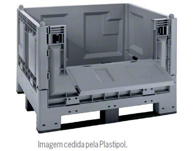 Contentor de plástico construído com os critérios da euro palete.