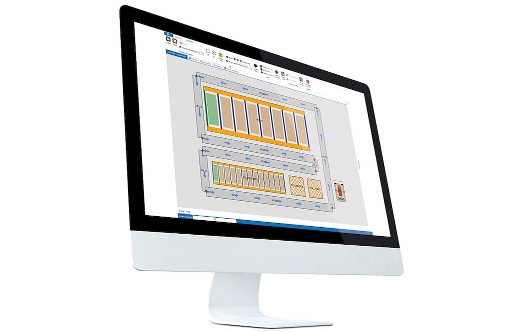 Computador onde foi instalado o WMS para uma correta gestão e graças ao qual é possível medir os KPIs de logística Computador onde foi instalado o WMS para uma correta gestão e graças ao qual é possível medir os KPIs de logística