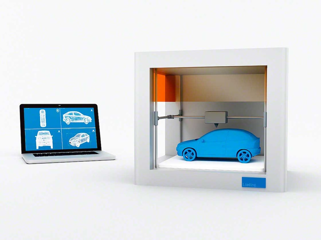 As empresas de automóveis usam impressoras 3D nos seus processos de produção para desenvolver protótipos, peças e componentes