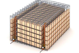 As estantes dinâmicas podem sustentar a estrutura do edifício em armazéns autoportantes