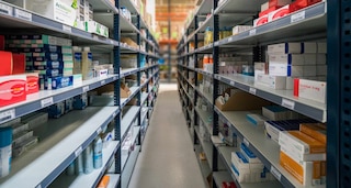 Pharmacy robots extract medications from their locations and bring them to pharmacy staff automatically Pharmacy robots extract medications from their locations and bring them to pharmacy staff automatically