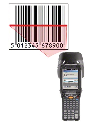 Exemplo de uma etiqueta com código de barras EAN-13 que permite identificar o produto