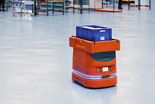 Os AMR são utilizados para o abastecimento das linhas de produção