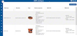 O software de gestão de frotas atribui a cada AMR a tarefa a executar