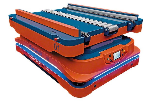 Os robôs móveis autónomos transportam cargas entre dois pontos de forma totalmente autónoma