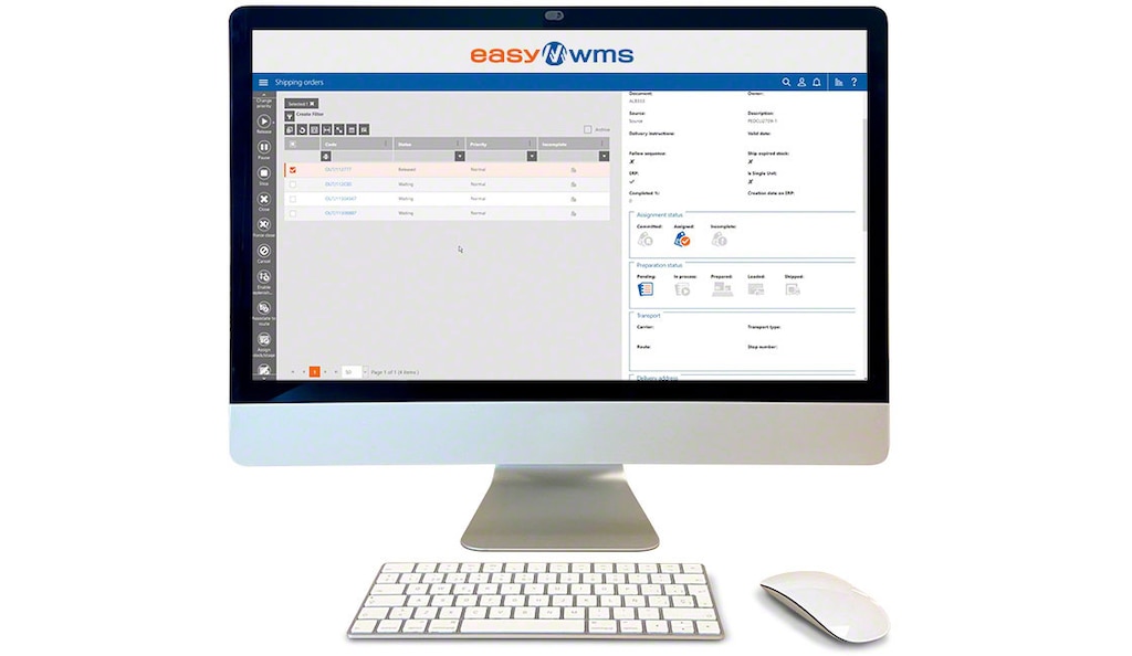 Um software de gestão de armazém na nuvem como o Easy WMS facilita operações como a preparação ou expedição de pedidos