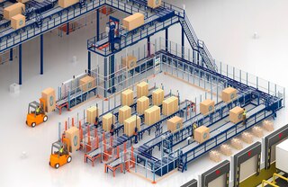 Os elevadores verticais dinamizam o fluxo automático de paletes