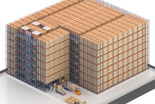 O Pallet Shuttle 3D é ideal para empresas que precisam de armazenar paletes em massa