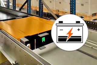 Para carregar a bateria, o shuttle 3D vai para uma das estações de carga