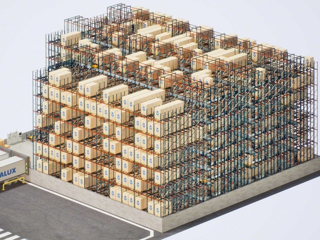 O Pallet Shuttle 3D otimiza o espaço e aumenta a capacidade O Pallet Shuttle 3D otimiza o espaço e aumenta a capacidade