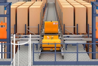 Pallet Shuttle com lançadeiras