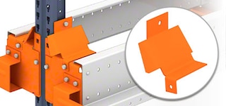 Centrador de paletes nas estantes com Pallet Shuttle