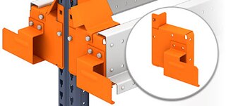 Suporte exterior de carril nas estantes Pallet Shuttle