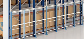 Vedações de segurança em estantes Pallet Shuttle
