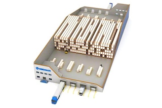 Pallet Shuttle com dois corredores de acesso