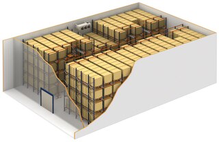 O sistema Pallet Shuttle é a solução ideal para câmaras frias