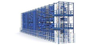 A plataforma de manutenção permite aceder ao interior das estantes